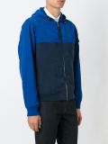 colour block hooded jacket