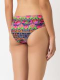 mid rise printed bikini bottom