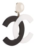 oversized CC logo clip-on earrings