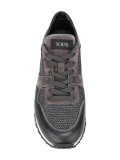 textured lace-up sneakers