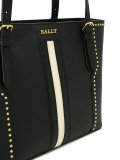 stripe front tote bag