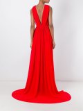 lace panel slit dress