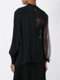 sheer bow detail shirt