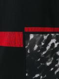 leopard print panel polo shirt