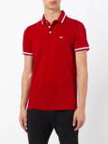 striped trim polo shirt