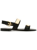 gold-tone plaque sandals 