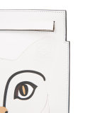 cat face zip clutch 