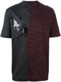 split pattern T-shirt