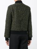 flocked effect bomber jacket