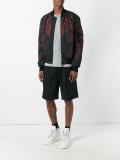 abstract print bomber jacket