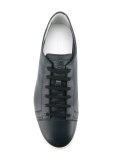 grained lace up trainers  