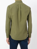 embroidered logo button-down shirt