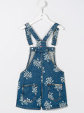 logo print denim dungarees 