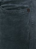 velvet effect cropped skinny trousers