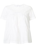 tiered short-sleeve blouse 