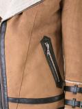 buckled cuffs biker jacket