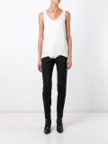 fringed accent tank top