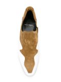 curved heel ankle boot