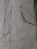 hem inset hooded coat