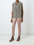 sleeveless wavy print blouse