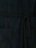 zig-zag print belted cardi-coat
