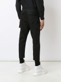 strap detail tapered trousers