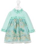 ruffled trim embroidered dress