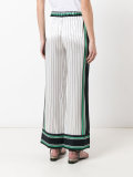 bordered pinstripe trousers