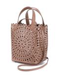 laser-cut bucket bag