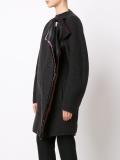 collarless cocoon coat