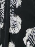 palm jacquard blouse