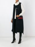 fluted sleeveless jacket