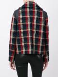 double-breasted checked jacket