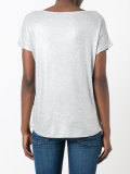 draped neck T-shirt