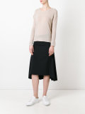 ribbed trim jumper