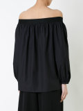 off-shoulders buttoned blouse