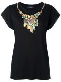 necklace print T-shirt 