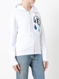 sequins eye zip up hoodie 