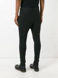 drop-crotch track pants