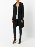 hooded wrap cardigan