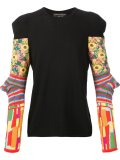 patterned sleeves jumper 