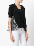 houndstooth panel knitted top 