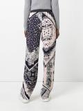 elasticated waistband printed trousers