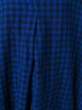 checked V-neck dress