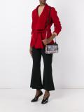 snakeskin print shoulder bag