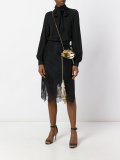 tassel detail metallic clutch
