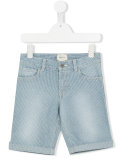 striped denim shorts