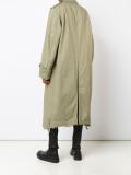 raw edge trench coat