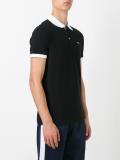 rear print polo shirt 