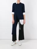 V-neck asymmetric jumper